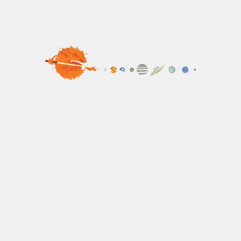 Illustrated Solar System: Sun and Planets in Space Male Tank Top