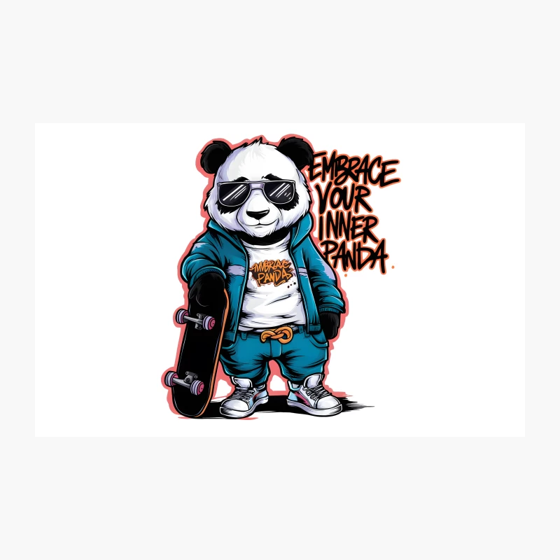 Cool Skateboarding Panda: Embrace Your Inner Animal Travel Mug