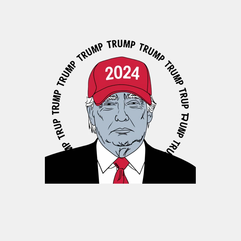 Political Campaign Art With 2024 Red Cap Illustration Male Tank Top