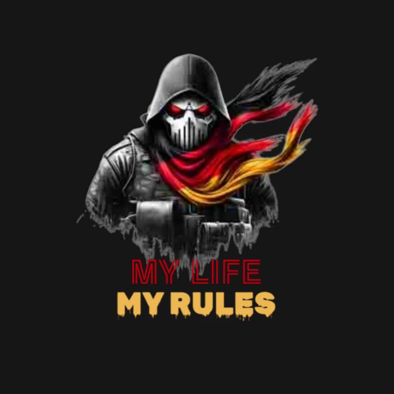 Rebel Symbolism with Personal Motto Male T-Shirt
