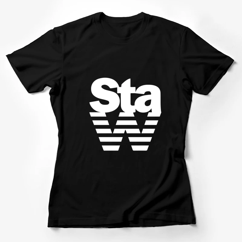 Modernes Logo mit Streifen Damen T-Shirt