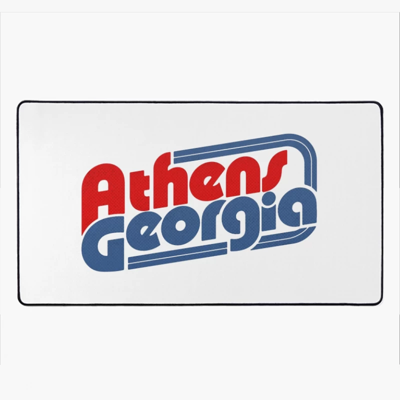 Retro Typography Design for Athens, Georgia Desk Mat