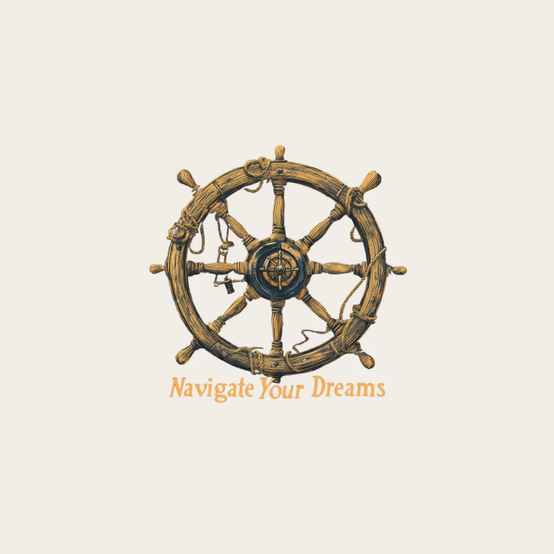 Vintage Nautical Ship Wheel: Navigate Your Dreams Bucket Hat