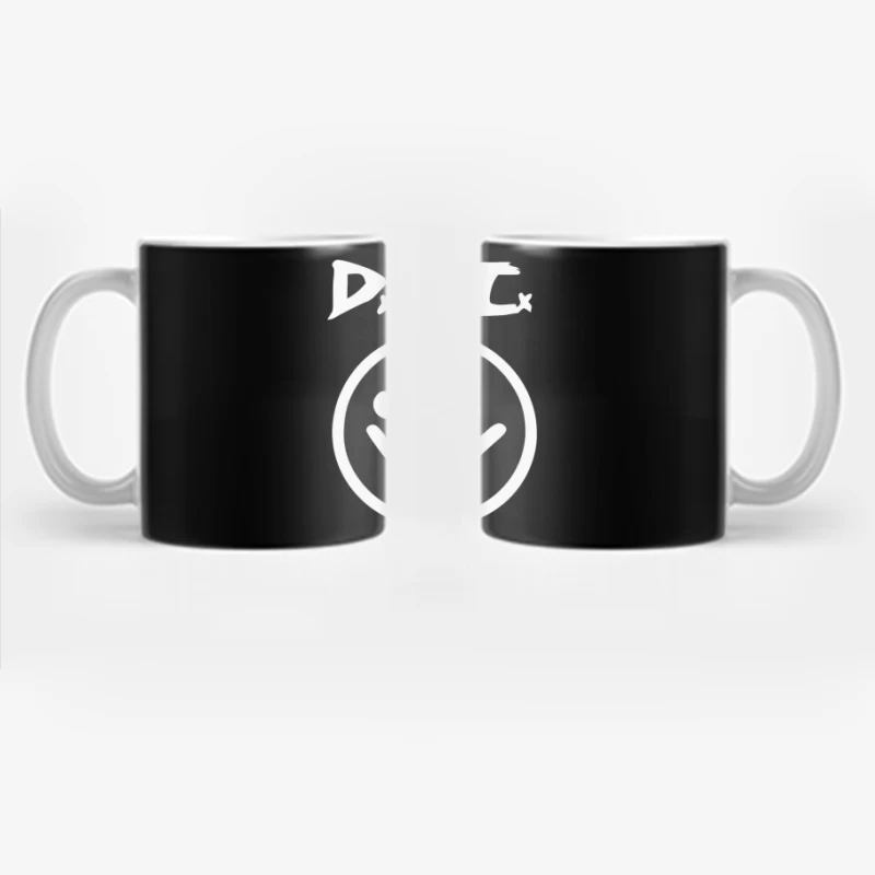 DRI Records Running Man Logo in Black and White Circle Coffee Mug