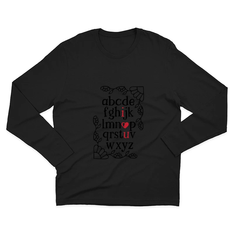 Amour et élégance florale Homme Manches Longues T-Shirt
