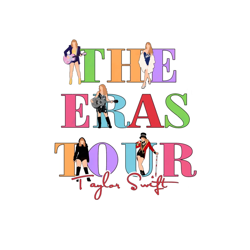 Taylor Swift's The Eras Tour Illustrated Logo Design Tapestry