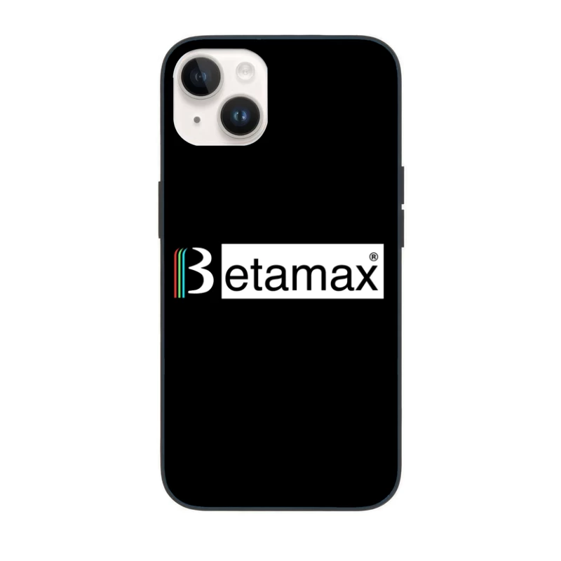 Etamax Modern Minimalist Brand Logo with Colored Stripes iPhone Case