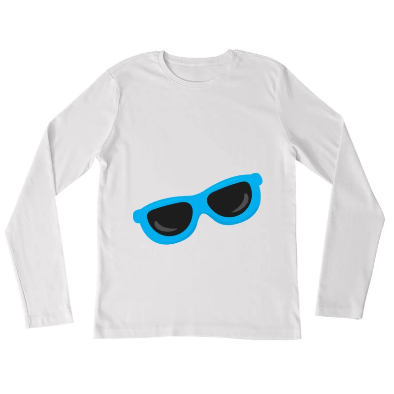 Lunettes de soleil bleues Femme Manches Longues T-Shirt