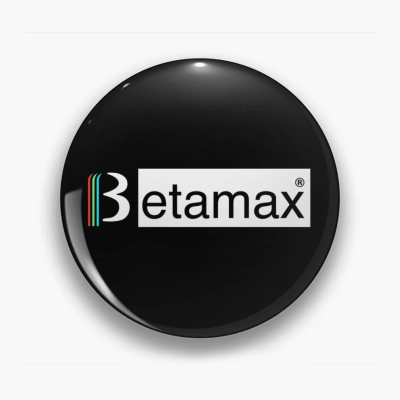 Etamax Modern Minimalist Brand Logo with Colored Stripes Pin