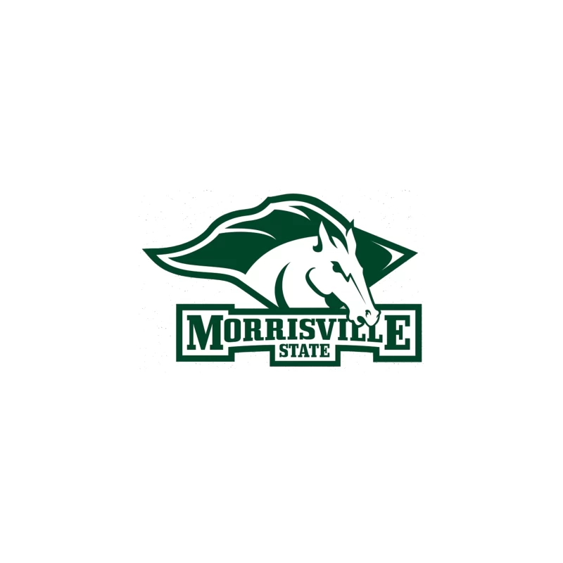 Morrisville State College Athletics Logo with White Horse Mascot Coffee Mug