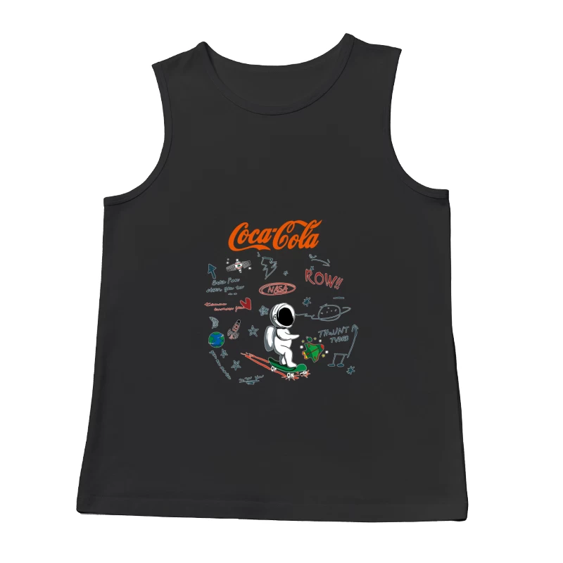 Astro-Skateboarding mit Coca-Cola und NASA Herren Tanktops