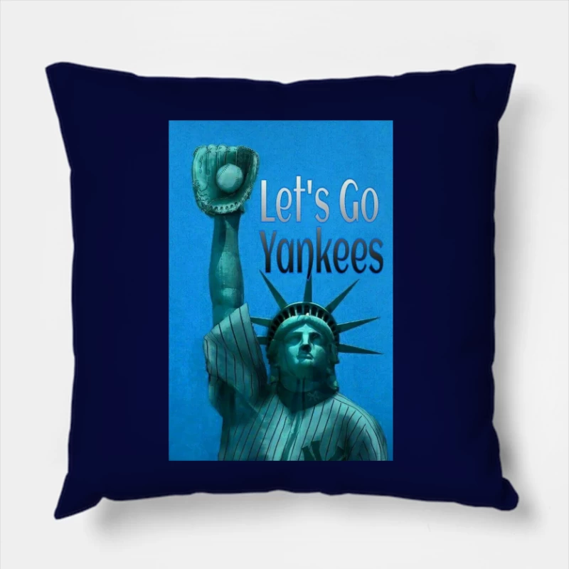 Baseball - New York Yankees - LET'S GO YANKEES Throw Pillow