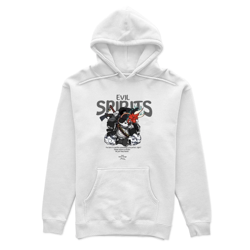 Böse Geister Krieger Panda Damen Pullover Hoodie