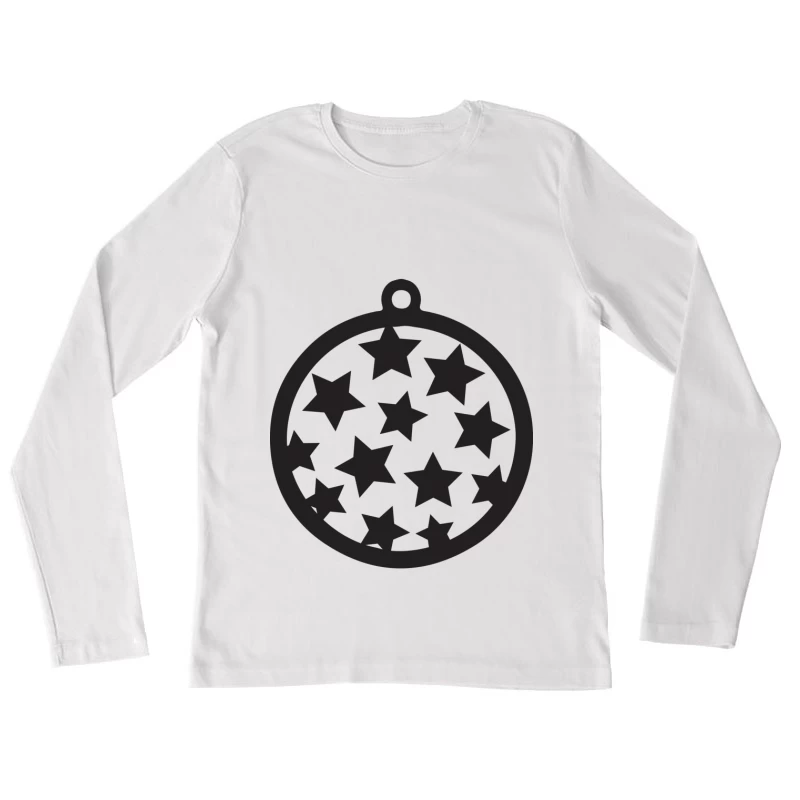 Boule de Noël étoilée Femme Manches Longues T-Shirt