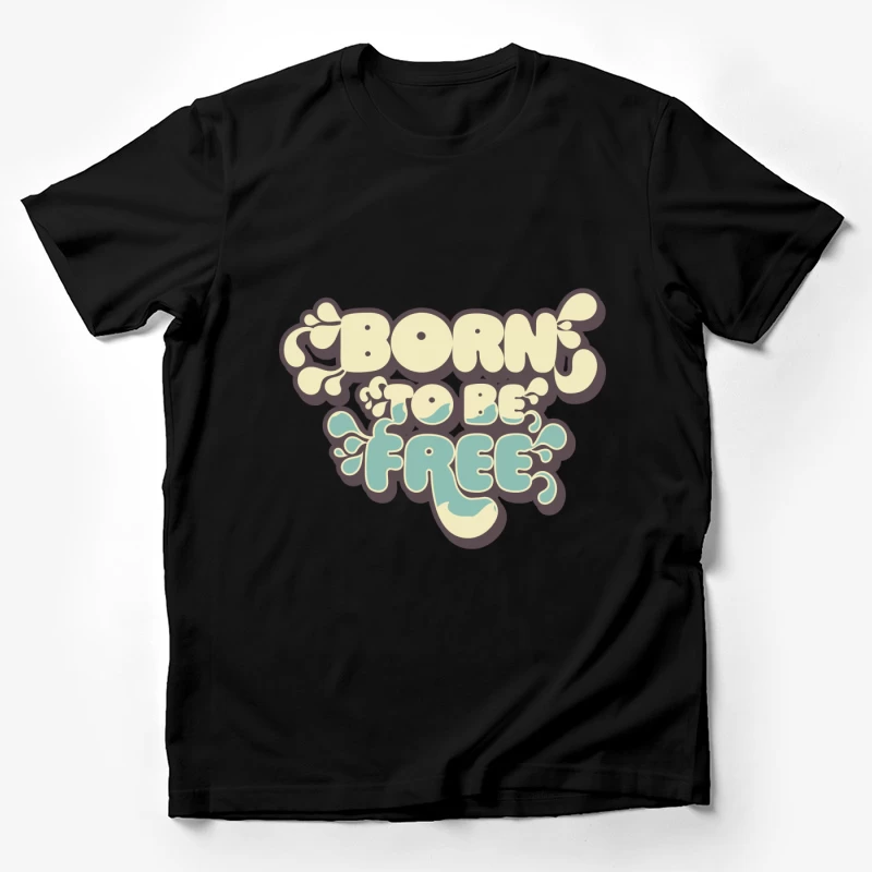 Geboren, um frei zu sein - Vintage Typografie Herren T-Shirt