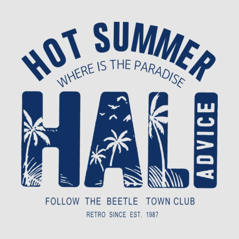 Heißer Sommerparadies-Grafik mit Retro-Stil Damen Pullover Hoodie
