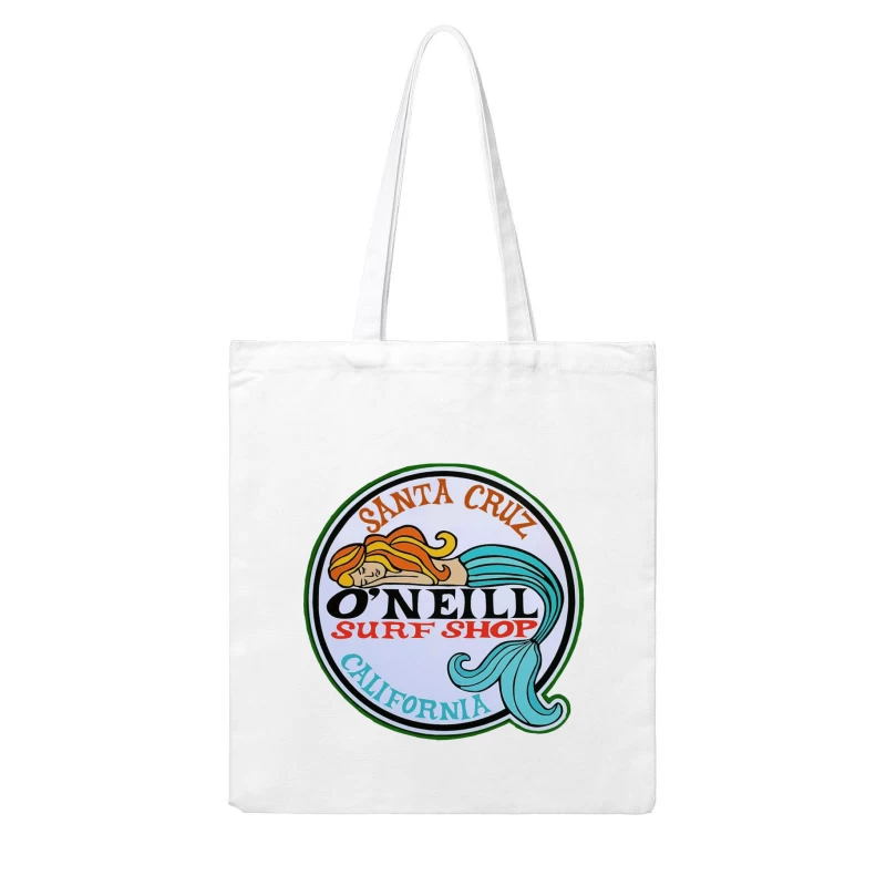 Vintage O'Neill Surf Shop Logo from Santa Cruz, California Cotton Tote Bag