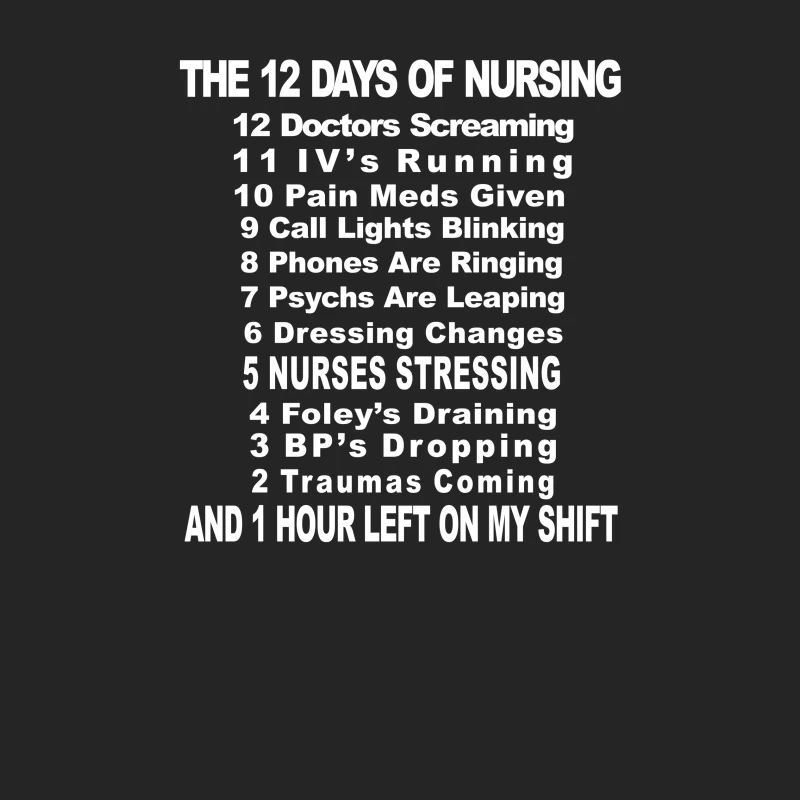The 12 Days of Nursing Male Pullover Sweatshirt