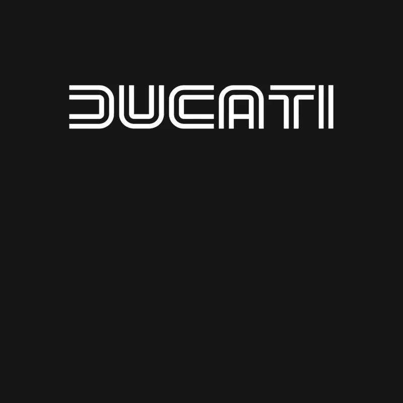 Minimalist Ducati Logo Design in White Male T-Shirt