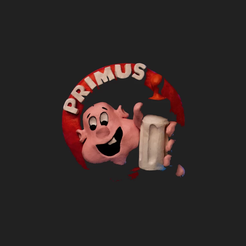 Vintage Primus Beer Mascot with Beer Mug Bucket Hat