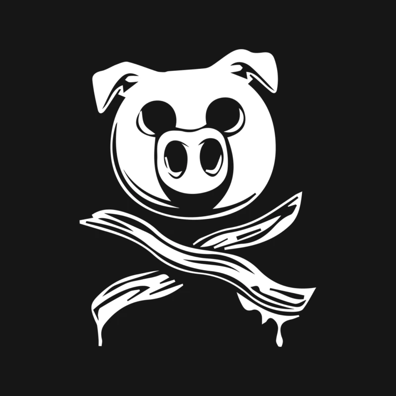 Pig Bacon Cross Bones Pirate Mouse Pad