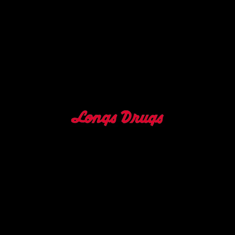 Vintage Longs Drugs Pharmacy Red Cursive Logo iPhone Case