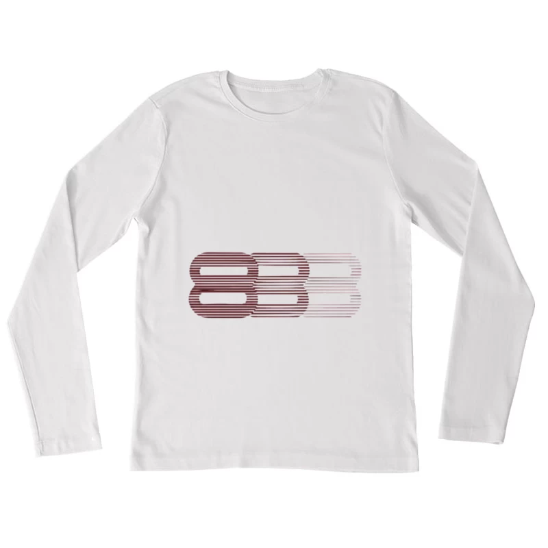 Design Abstrait de Lettres Femme Manches Longues T-Shirt