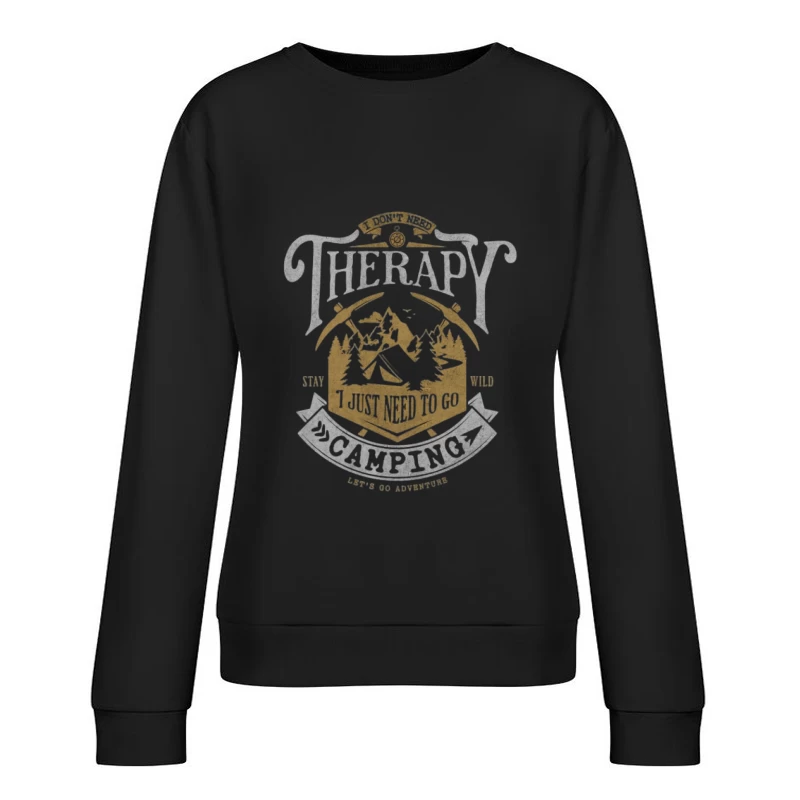 Thérapie de camping: Aventure en plein air Femme Sweat-shirt à enfiler