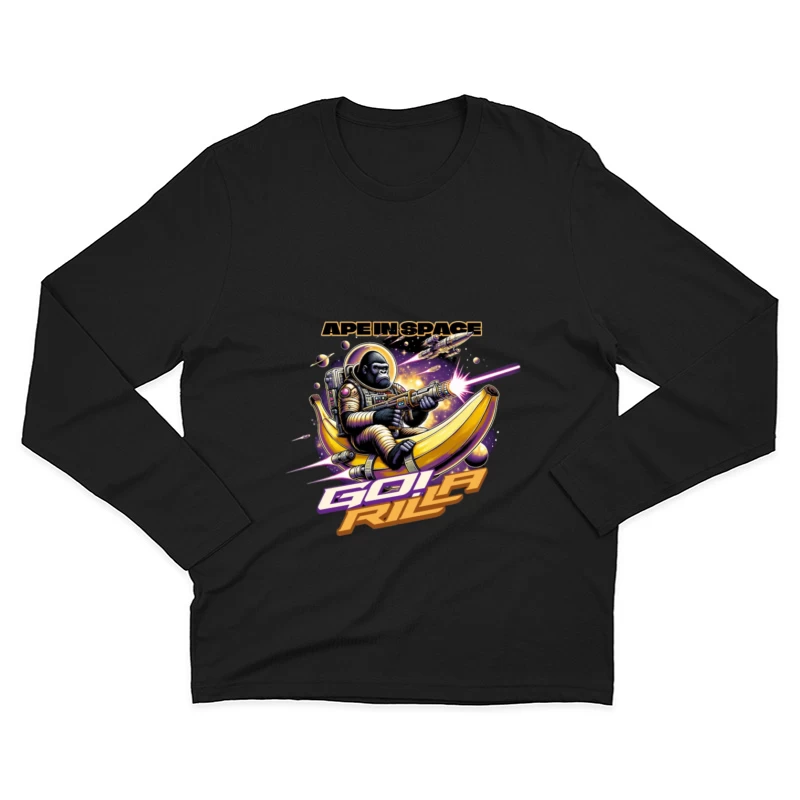 Affen im Weltraum Herren Langarm T-Shirt