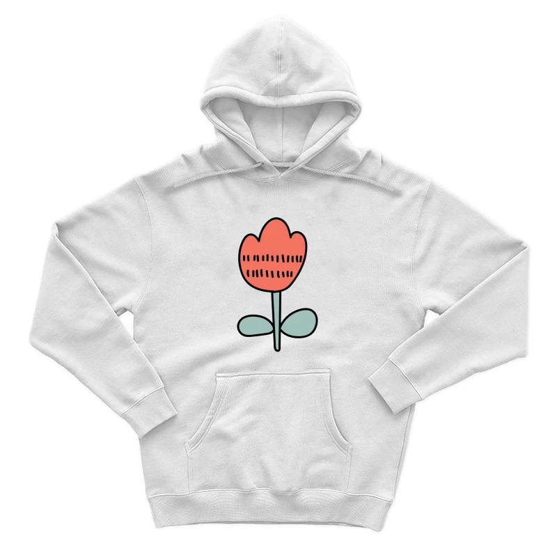 Fleur illustrée avec des motifs uniques Homme Sweat à capuche