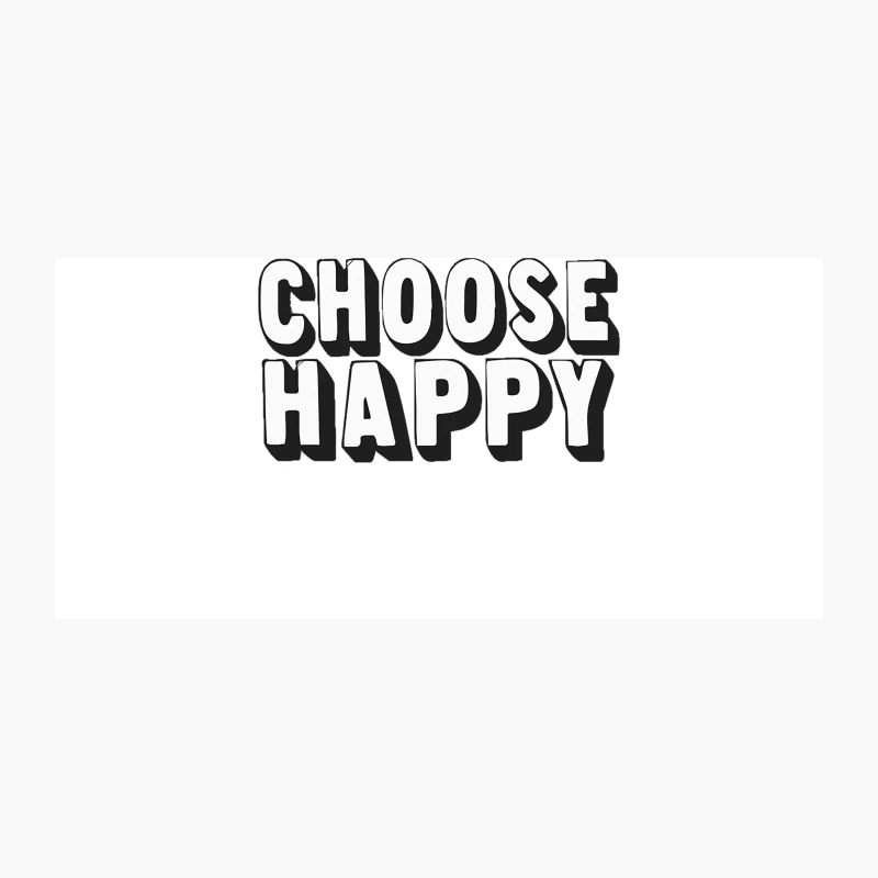 Choose Happy! Retro Typography Design Coffee Mug