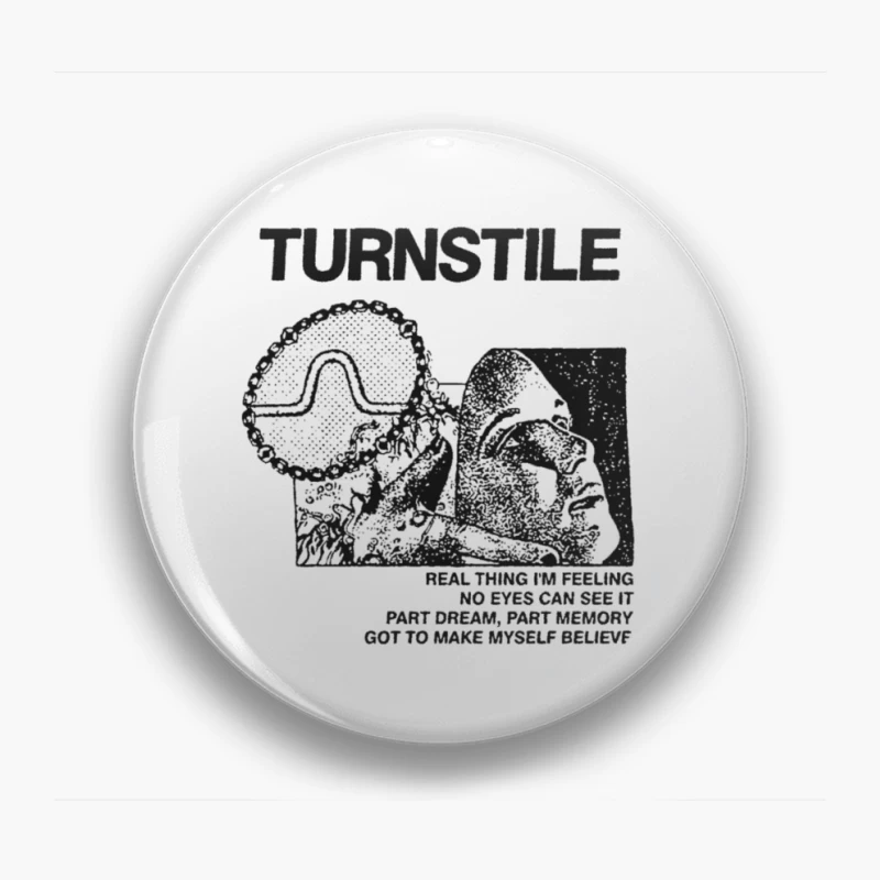 Turnstile Punk Rock Album Cover Art - "Real Thing I'm Feeling" Pin