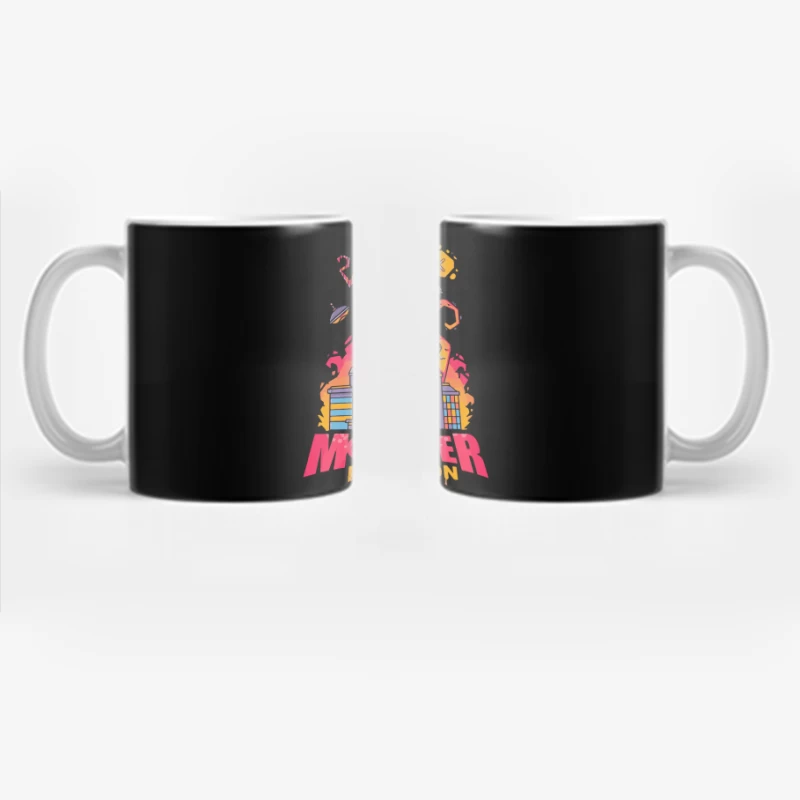 Monster Invasion: A Colorful Cartoon Illustration Coffee Mug