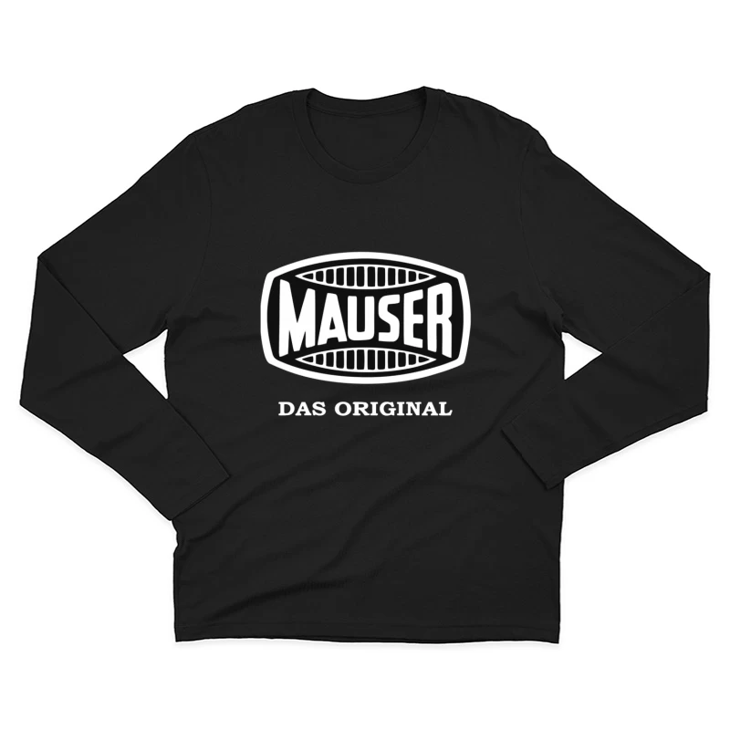 Vintage Mauser Firearms Company Logo with "Das Original" Text Male Long Sleeve T-Shirt