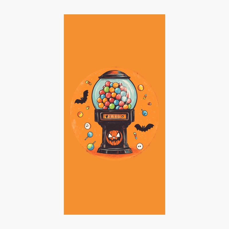Spooky Halloween Gumball Machine with Jack-o'-Lantern Base iPhone Case