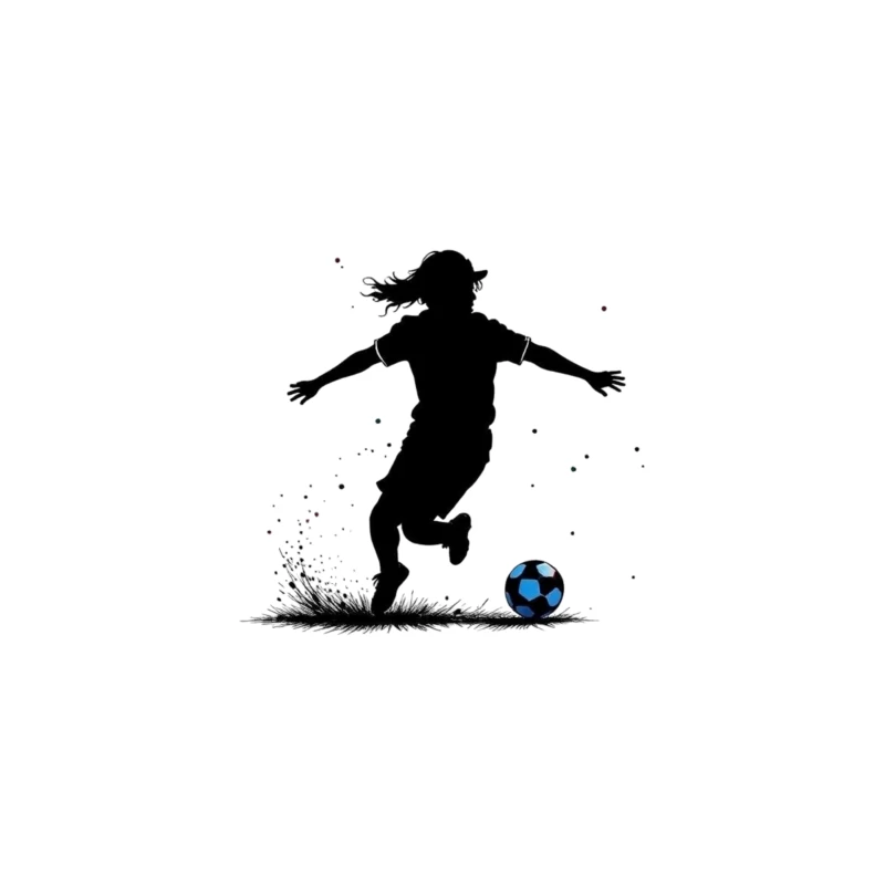 Dynamic Soccer Celebration Desk Mat
