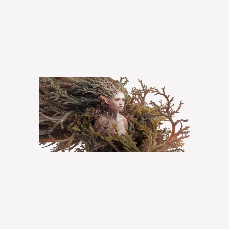 Ethereal Nature Spirit: A Surreal Fantasy Forest Creation Male T-Shirt