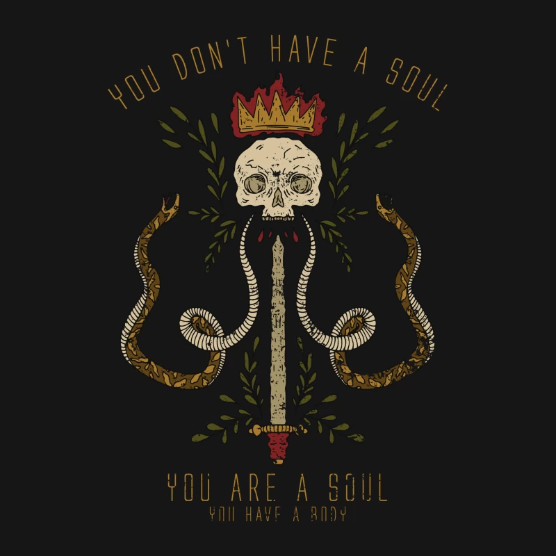 Concept de l'âme avec crâne et serpents Femme T-Shirt