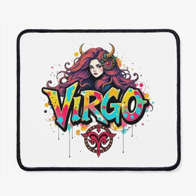 Colorful Virgo Zodiac Art Mouse Pad