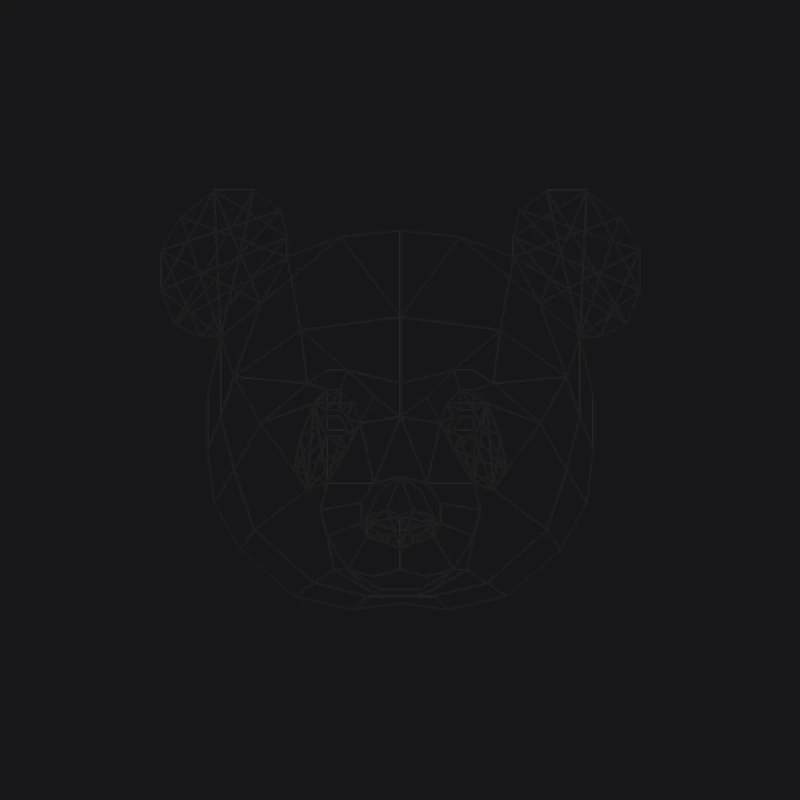 Illustration géométrique de tête de panda Homme Sweat à capuche
