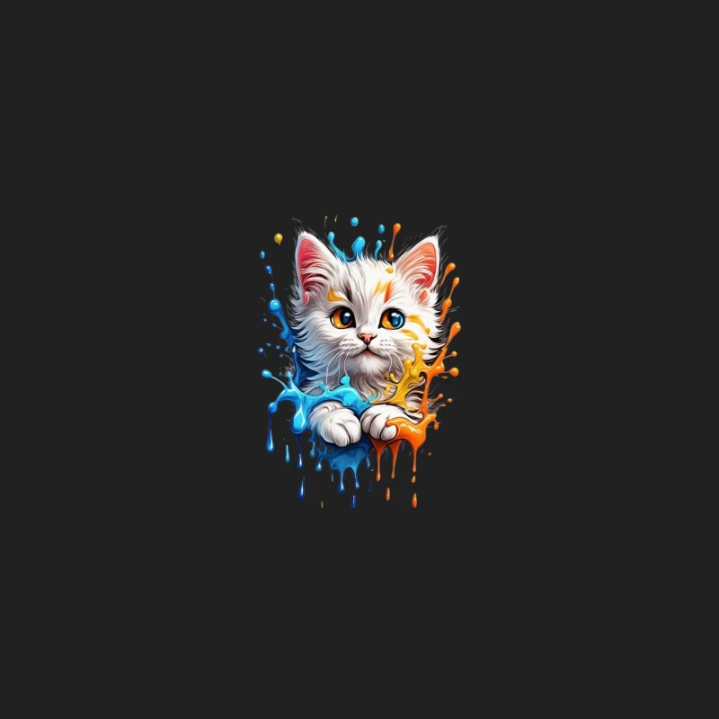 Cute Colorful Cat Illustration Bucket Hat