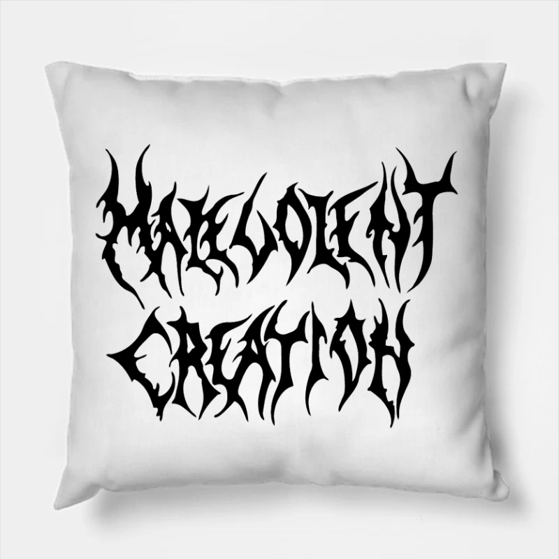 Malevolent Creation Black Logo Throw Pillow