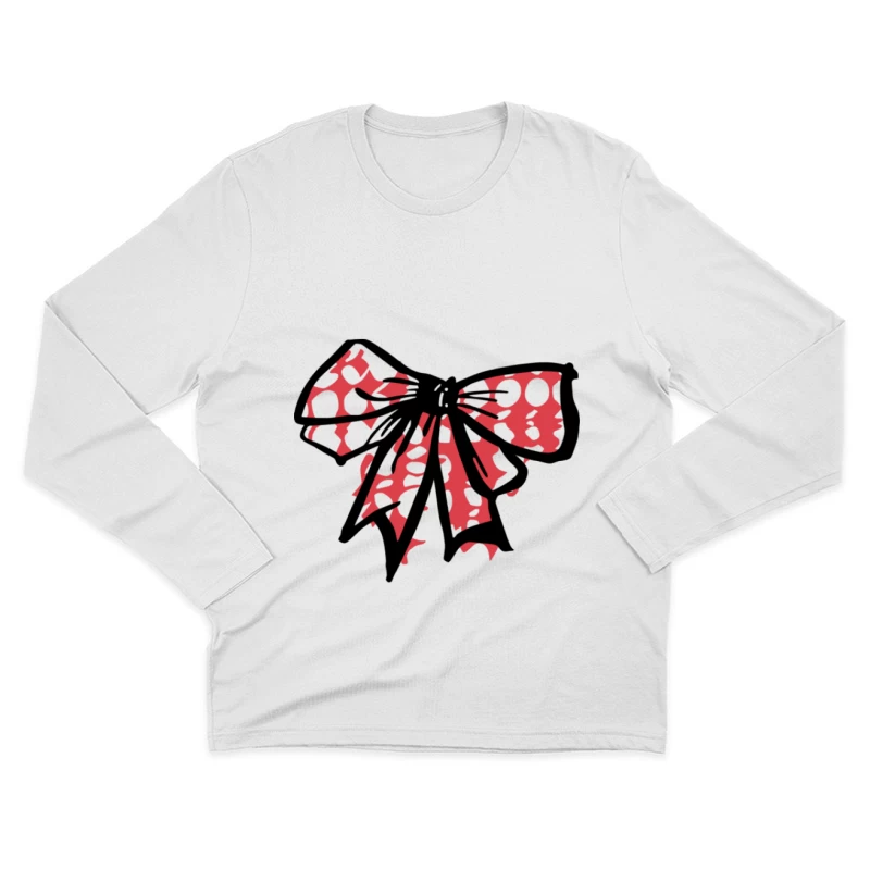 Elegante Schleife mit Punkten Herren Langarm T-Shirt
