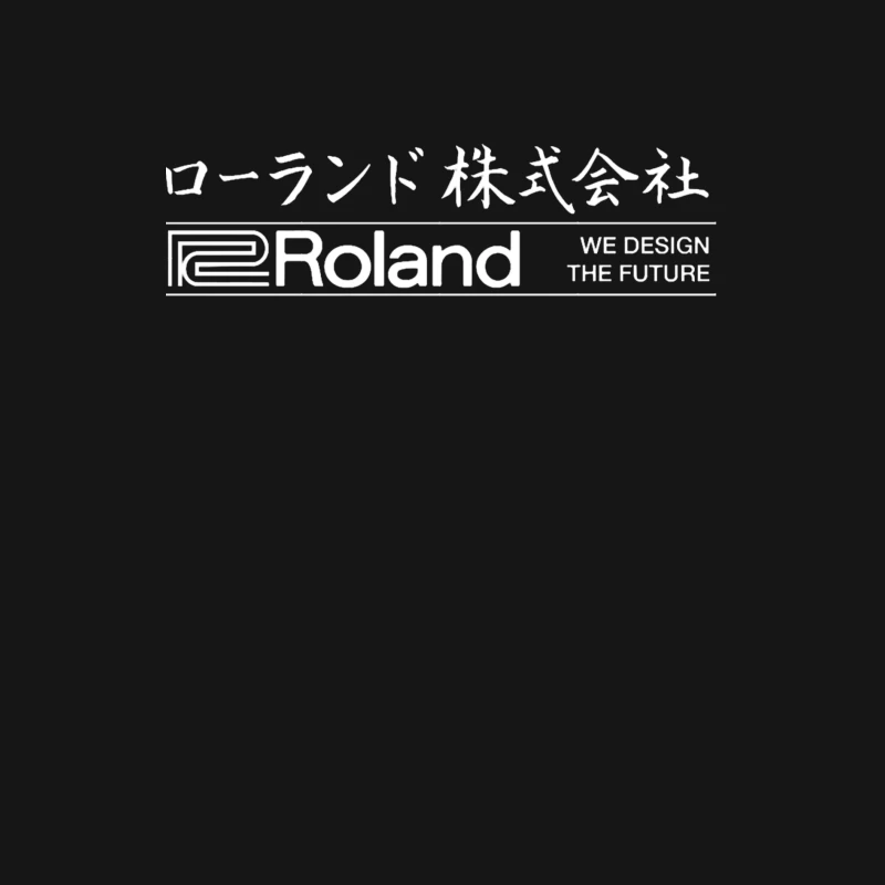 Roland Corporation Logo with Japanese Text and Design Slogan Female Long Sleeve T-Shirt