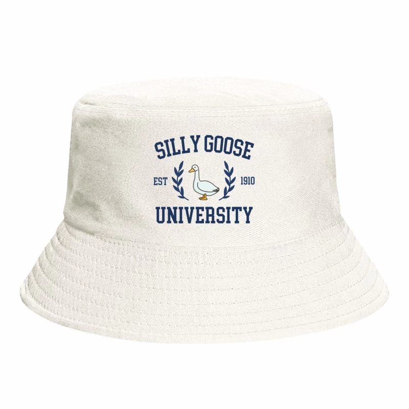 Silly Goose University Vintage-Style Logo Design Bucket Hat