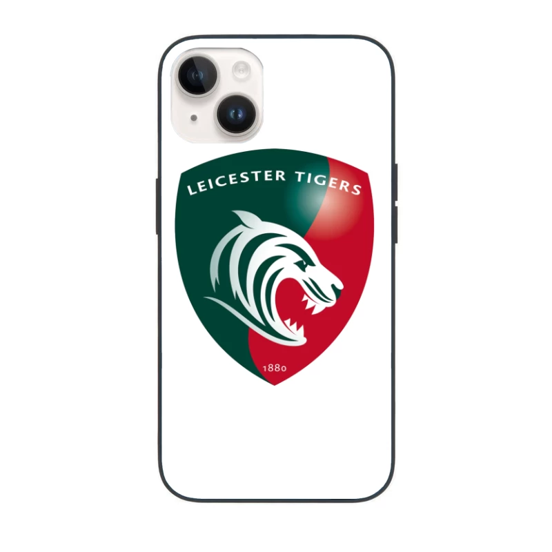 Leicester Tigers Rugby Club Official Logo Shield with Tiger Emblem iPhone Case