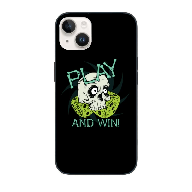 Spooky Gaming Skull with Dice iPhone Case