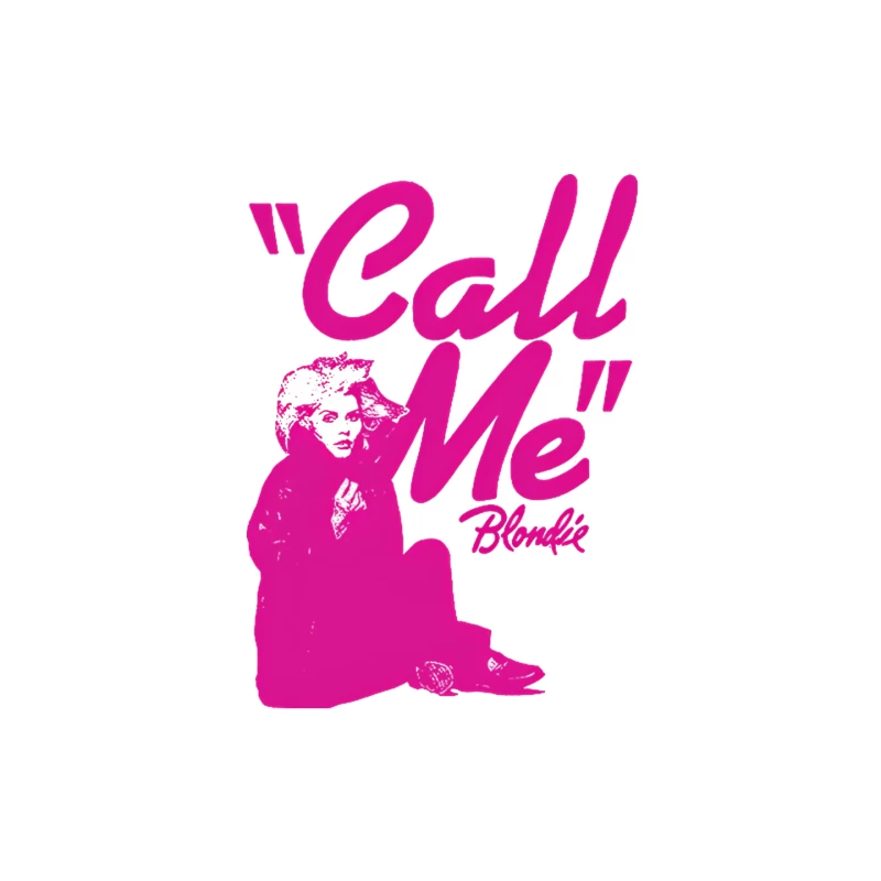 Vintage Pink "Call Me" Blondie Single Poster Mouse Pad