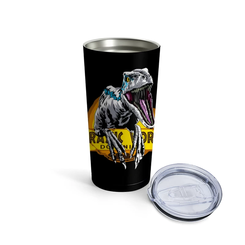 Jurassic World Velociraptor Logo Travel Mug