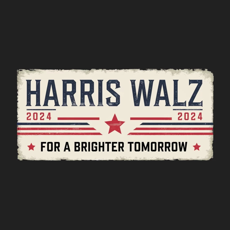 Harris Walz 2024 Campaign Poster: Patriotic Design for a Brighter Tomorrow Bucket Hat